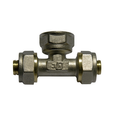 Raccordo a tee F per tubo multistrato a stringere 1/2 x16 -conf