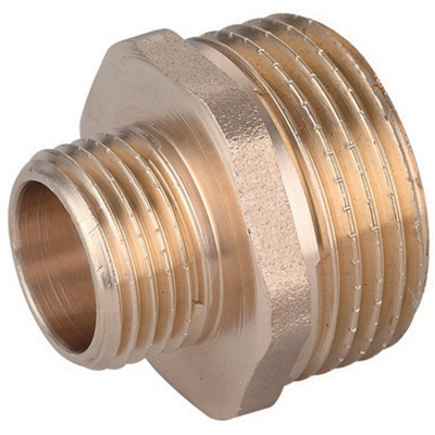 Nipples diritto ridotto MM ottone giallo 2