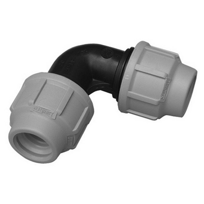Raccordo A Gomito 90° Portagomma In PA, Misura 3/4 X 16, Con Guarnizione EPDM - Per Tubazioni
