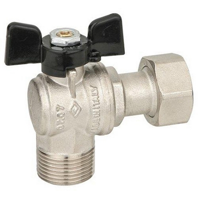 Valvola a sfera ad angolo a passaggio totale MF dado mobile 3/4 x 3/4