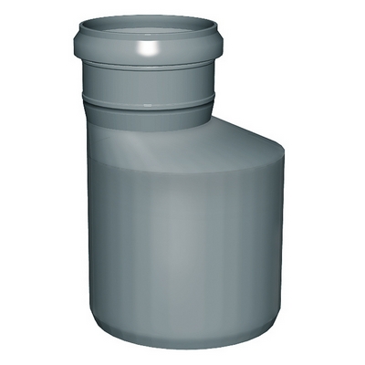 Aumento in PP grigio 50/75mm per tubi di scarico