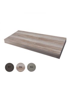 Mensola sospesa per bagno 90x51x8,7cm top senza fori rovere nodi