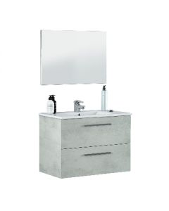 Mobile da bagno sospeso Aruba/Arnold 58x80x45 bianco laccato (Da Montare)