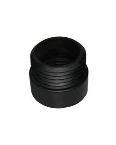 Prolunga wc diritta in gomma nera diametro esterno 100mm - interno 95 mm