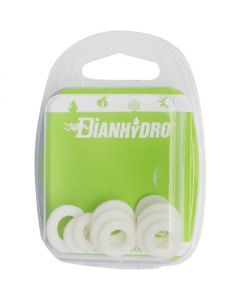 Kit misto guarnizioni per sanitari "Platinum" bianche 2mm 5 pz x(3/8 - 1/2) + 2 pz x(3/4)