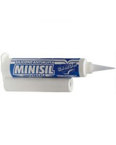 Silicone acetico Minisil + spingitore bianco