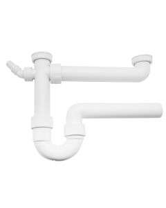 Sifone per lavello a due bacinelle 1"1/2 - 1"1/4 40mm