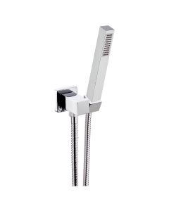 Set doccia quadrata con supporto in ottone con Doccetta Polar con Flessibile 150cm