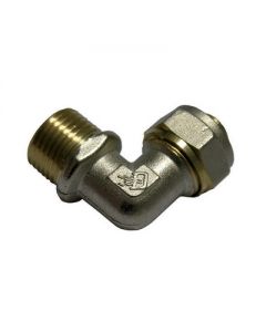 Raccordo curvo M per tubo multistrato a stringere 1/2 x16mm