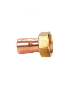 Mezzo bocchettone rame FF con dado girevole 3/4 x 22mm