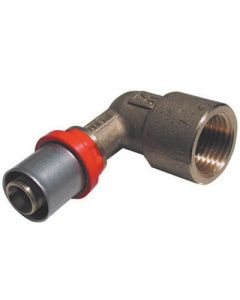 Raccordo curvo F 3/4 x20mm per tubo multistrato a pressare