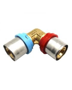 Raccordo curvo doppio Compact 20x2,5mm per tubo multistrato a pressare