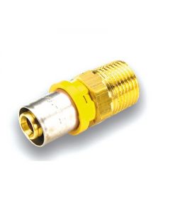 Raccordo per gas diritto M 26mm x 3/4" per tubo multistrato