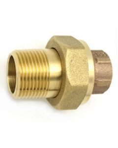 Bocchettone in bronzo 3 pezzi M 1/2 x14mm per tubo rame a saldare