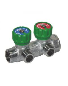 Collettore di distribuzione componibile 2 vie per collegamento tubo multistrato Far 3/4 x 1/2