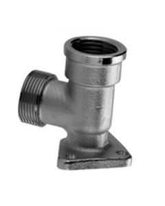 Raccordo curvo flangiato F cromo 1/2" - m24x19