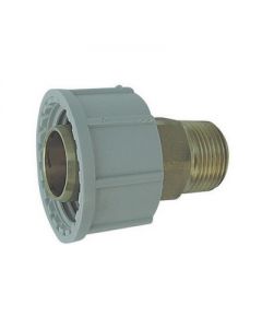 Adattatore M in ottone 1" x40mm per tubi in polietilene