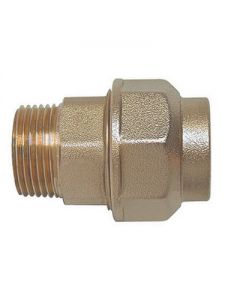 Raccordo diritto M in ottone Bugatti 2" x63mm per tubi in polietilene