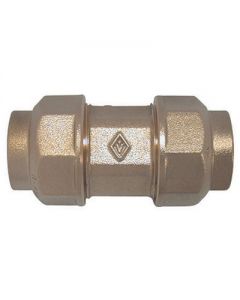 Manicotto di accoppiamento in ottone Bugatti 63mm per tubi in polietilene