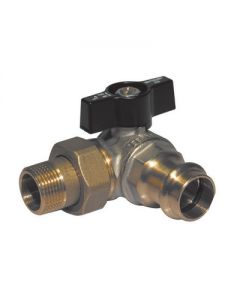 Valvola a sfera attacco a pressare/collettore sx 3/4 x 22mm