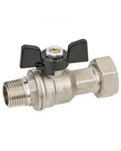 Valvola a sfera diritta a passaggio totale MF dado mobile 1/2" x 3/4"