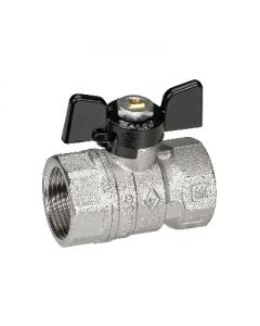 Valvola a sfera FF con farfalla 3/4" DN 20