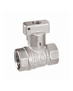 Valvola a sfera FF quadro piombabile 3/4" DN 20