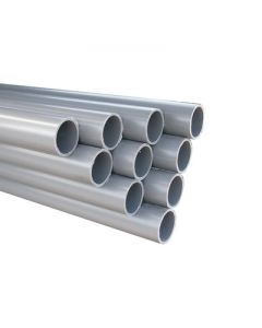 Tubo senza bicchiere in PVC grigio in barra 40 ml. 3 sp. mm.3mm