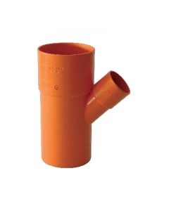 Derivazioni 45° ridotte in PVC rosso 100x50mm per tubi di scarico
