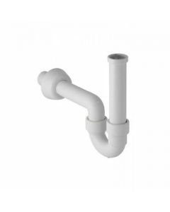 Sifone a S per lavabo bianco 40mm G1"1/4