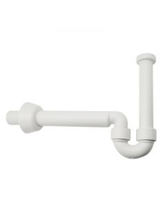 Sifone a S per bidet in PP bianco 40mm G1"1/4