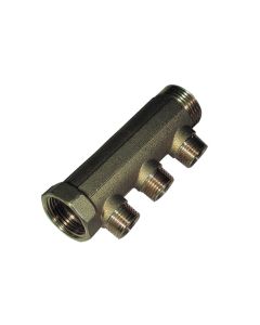 Collettore di distribuzione MF da 1" x1/2 per ogiva Teflon 3 vie