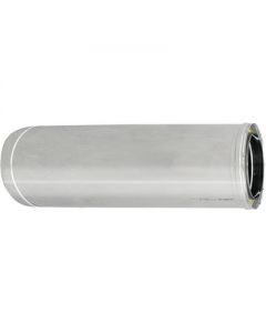 Tubo in inox doppia parete per canne fumarie 1m x 80-130mm