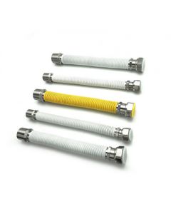 Kit flessibili inox estensibili rivestiti per caldaie a gas 220/420mm 5 pz 