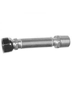 Flessibile estensibile 130/220mm in inox raccordo in ottone per acqua Parigi 3/4"