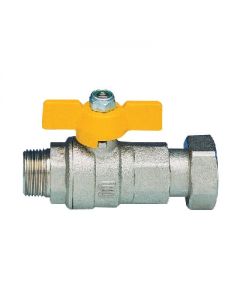 Valvola a sfera a passaggio totale per gas filetto M 3/4" x 1"