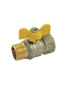 Valvola a sfera per gas MF con leva farfalla 1"1/4