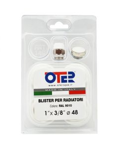 Kit blister per radiatori in ghisa FL 48 1" x 3/8"