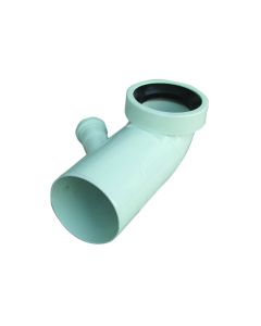 Curva bianca per scarico wc attacco bicchiere DX Valsir 110/40mm