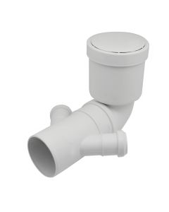 Curva per scarico wc prolungata con doppio attacco 90/40mm