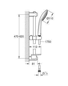 Saliscendi doccia Grohe - Duo Euphoria