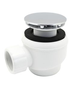 Piletta sifoide per doccia attacco universale cromata piastra abs 40mm 60 foro piccolo