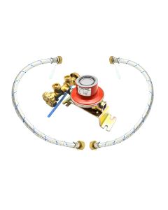 Kit mini-centralina per gas con regolatore BP e rub. di intercettazione W20x1/14SX-3/8F
