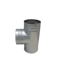 Tee in acciaio 316L a 90° per canne fumarie 200mm