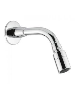 Braccio doccia 16,5cm antivandalo in tubo con soffione orientabile