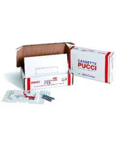 Kit placche Sara 12 mm per cassette di scarico Pucci dal 1992 al 2010 bianco