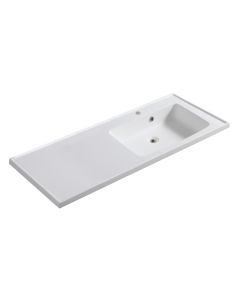 Lavabo a consolle mobile bagno 80x45cm vasca a destra - Lc24