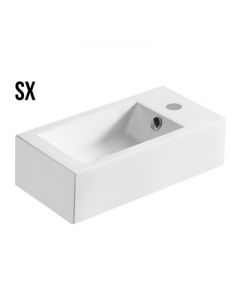 Lavabo d'appoggio 50x25,5 vasca a sinistra - La47