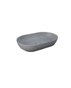 Lavabo d'appoggio ovale grigio opaco- Feeling