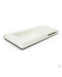 Lavabo in resina vasca destra 121x46x12cm bianco - Sharp